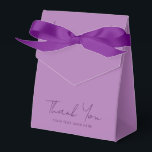 Caixinha De Lembrancinhas Personalizar Obrigado Texto Sólido Lavanda de Cor<br><div class="desc">Obrigado Texto Elegante Moderno Modelo Personalizado Lavanda Roxo  Script Manuscrito Artesanatos & Fornecimentos De Terceiros / Encapsulamento De Presente / Caixas De Favoritos / Caixa De Favoritos De Tent.</div>