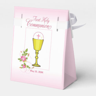 Caixinha De Lembrancinhas Personalize comunhão santamente do rosa conhecido