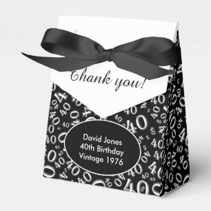 Caixinha De Lembrancinhas Personalize: Preto/branco do tema do aniversário