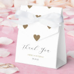 Caixinha De Lembrancinhas Personalized Elegant Thank You Favor Box<br><div class="desc">Elegant Gold Glitter Heart Favor Box. You can change the text as you desire</div>