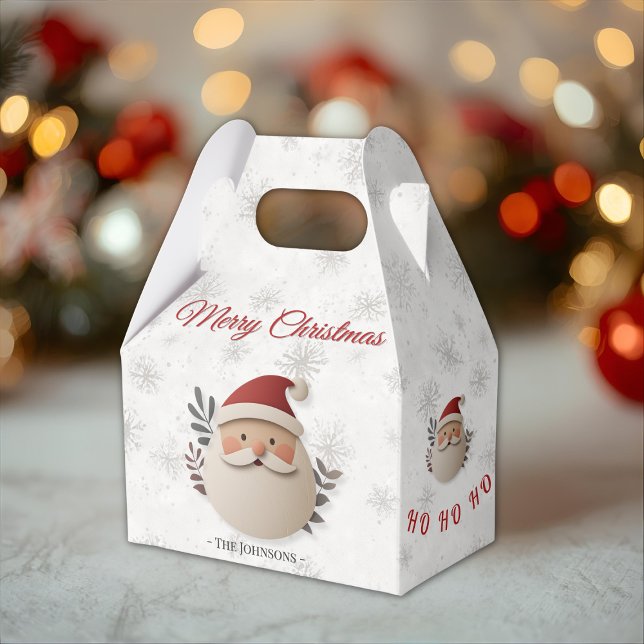 Caixinha De Lembrancinhas Personalized Santa Christmas – Holiday Favor Box (Criador carregado)
