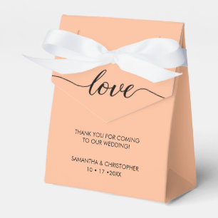 Caixinha De Lembrancinhas Pêssego Personalizado e Amor Elegante ScrIpt