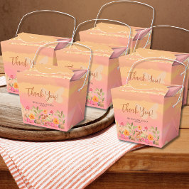 Caixinha De Lembrancinhas Pessegueira de aquarela Sangue de Jardim Rosa