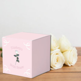 Caixinha De Lembrancinhas Pétala de Rosa Branca Chá de Noiva