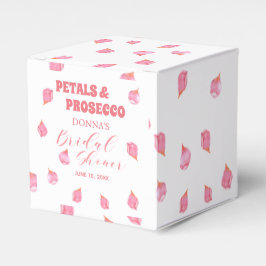 Caixinha De Lembrancinhas Pétalas e Brinde de Prosecco Rosa Chá de Noiva