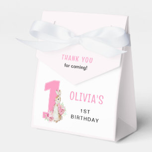 Caixinha De Lembrancinhas Peter Rabbit Primeiro Aniversário Obrigado