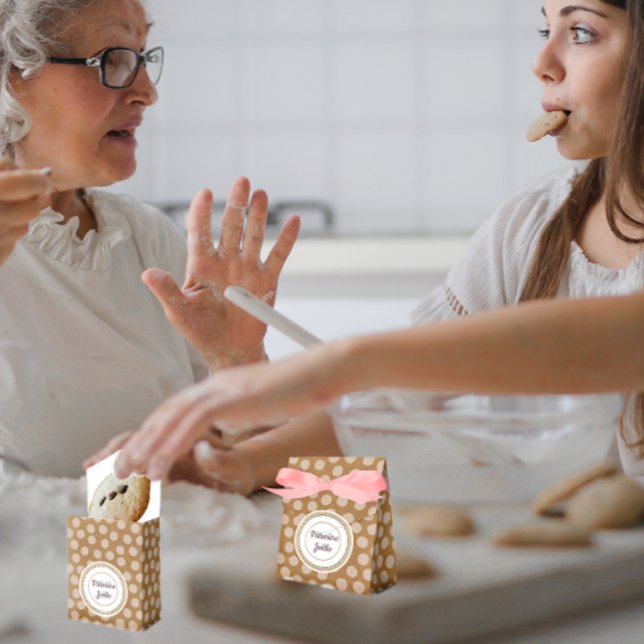 Caixinha De Lembrancinhas Petite boîte de pâtisserie avec kraft et ruban (Criador carregado)