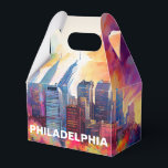 Caixinha De Lembrancinhas Philadelphia Skyline Abstrato Art<br><div class="desc">Adicione um toque moderno ao seu evento com esta caixa de favoritos com a abstrato Philadelphia skyline art. Perfeito para casamentos,  festas ou presentes corporativos.</div>