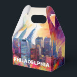 Caixinha De Lembrancinhas Philadelphia Skyline Abstrato Art<br><div class="desc">Adicione um toque moderno ao seu evento com esta caixa de favoritos com a abstrato Philadelphia skyline art. Perfeito para casamentos,  festas ou presentes corporativos.</div>
