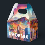 Caixinha De Lembrancinhas Phoenix Skyline Abstrato Art<br><div class="desc">Adicione um toque moderno ao seu evento com esta caixa de favoritos com a arte do horizonte de abstrato Phoenix. Perfeito para casamentos,  festas ou presentes corporativos.</div>