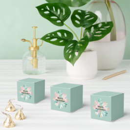 Caixinha De Lembrancinhas Pine Mint Snowflake Felry Natal