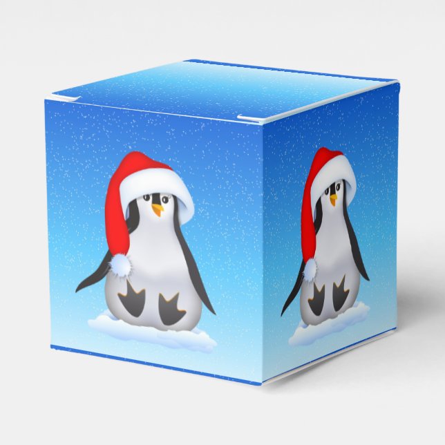 Caixinha De Lembrancinhas Pinguim Natal (Frente)