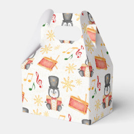 Caixinha De Lembrancinhas Pinguim Pingueiro Noivo de Natal Vermelho