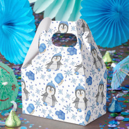 Caixinha De Lembrancinhas Pinguim-Pinguim-Pato-de-Gelo Azul