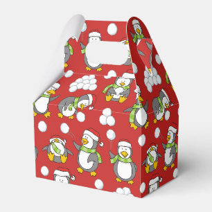 Caixinha De Lembrancinhas Pinguins de Natal