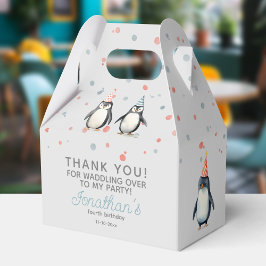 Caixinha De Lembrancinhas Pinguins do Partido, aquarela, aniversário infanti