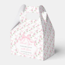 Pink Bow Toile De Jouy Girl Baby Shower