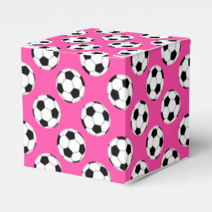 Caixinha De Lembrancinhas Pink do padrão da bola de futebol