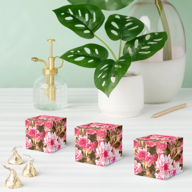 Caixinha De Lembrancinhas Pink Floral Bloom Pattern – Soft Botanical Design (Múltiplo)