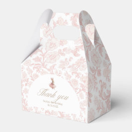 Caixinha De Lembrancinhas Pink floral Toile Some Bunny Birthday