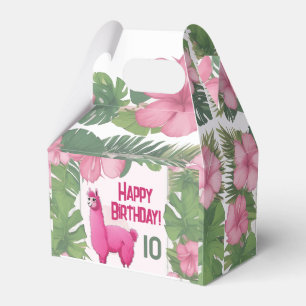 Caixinha De Lembrancinhas Pink Happy Smiling Lama