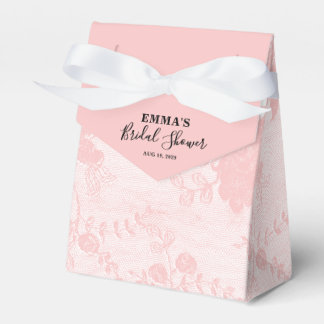Caixinha De Lembrancinhas Pink Lace Bridal Shower