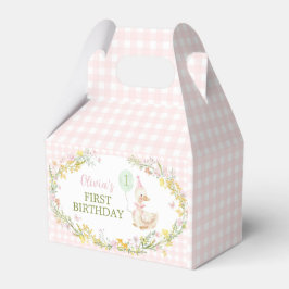 Caixinha De Lembrancinhas Pink Silly Goose Floral Girl Birthday Favor Boxes