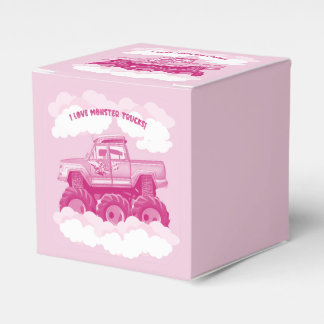 Caixinha De Lembrancinhas Pink Version I Love Monster Trucks Image