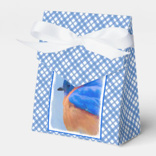 Caixinha De Lembrancinhas Pintura Bluebird - Arte Original para Pássaros
