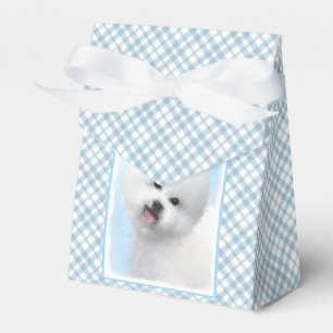 Caixinha De Lembrancinhas Pintura de Bichon Frise - Arte de Cachorro Origina