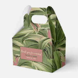 Caixinha De Lembrancinhas Pintura em Aquarela Botânica de Palma Tropical Vin