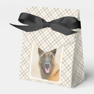 Caixinha De Lembrancinhas Pintura em Malinois Belga - Arte Cachorra Original