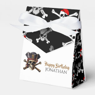 Caixinha De Lembrancinhas Pirate Dourado Birthday Favor Box