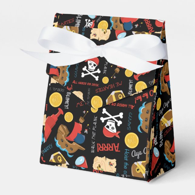 Caixinha De Lembrancinhas PIRATO DE festa de aniversário (Frente)