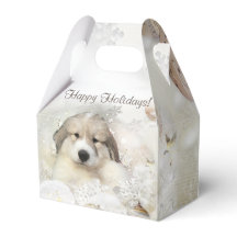 Pirenéus de Excelente de Natal Pup Watercolor