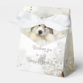 Caixinha De Lembrancinhas Pirenéus de Excelente de Natal Pup Watercolor