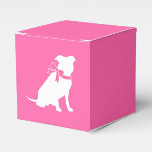 Caixinha De Lembrancinhas Pit Bull Dog Chá de fraldas Pink Girl Pitbull