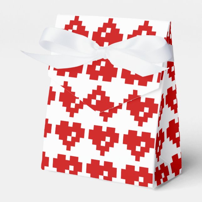 Caixinha De Lembrancinhas Pixel Heart 8 Bit Love (Frente)