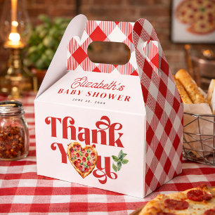Caixinha De Lembrancinhas Pizza Tema Vermelho Branco 