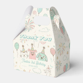 Caixinha De Lembrancinhas Playful Sweet and Three Kids Birthday Favor Box
