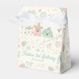 Caixinha De Lembrancinhas Playful Sweet and Three Kids Birthday Favor Box