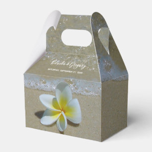 Caixinha De Lembrancinhas Plumeria Frangipani Sobre Casamento De Areia