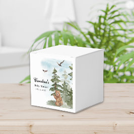 Caixinha De Lembrancinhas Podemos Esperar O Chá de fraldas Da Watercolor Woo