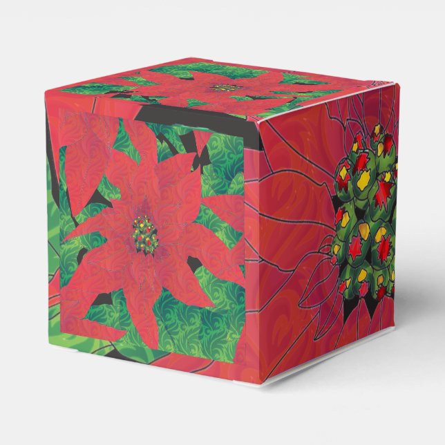 Caixinha De Lembrancinhas Poinsettia Boxes (Verso)