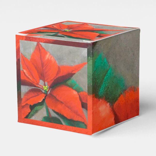 Caixinha De Lembrancinhas Poinsettia Gift Box (Frente)