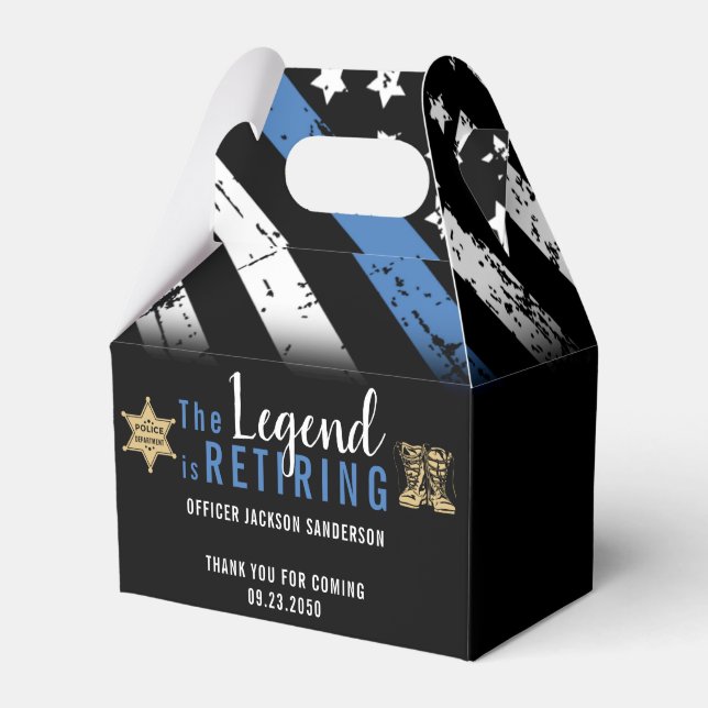 Caixinha De Lembrancinhas Polícia de Sinalizador da Linha Azul de Reforma da (Frente)