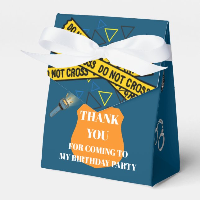 Caixinha De Lembrancinhas Polícia Policial Aniversário (Frente)