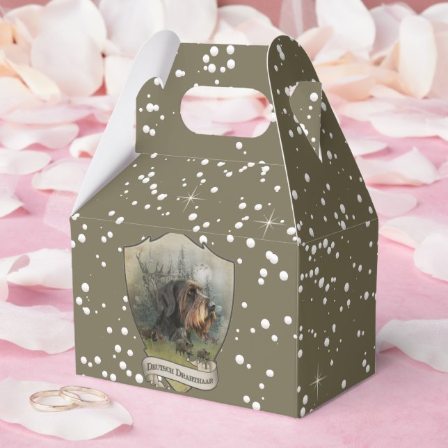 Caixinha De Lembrancinhas Ponteiro alemão Wirehaired (Casamento)