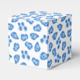 Caixinha De Lembrancinhas Ponto de Leopardo em Porcelana Azul