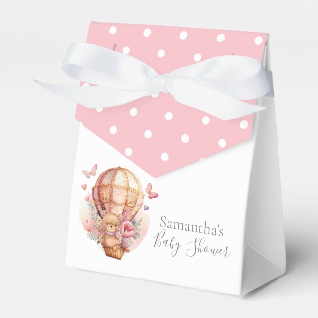 Caixinha De Lembrancinhas Pontos de Espera do Balão de Ar Quente-ursinho Ros (Frente)